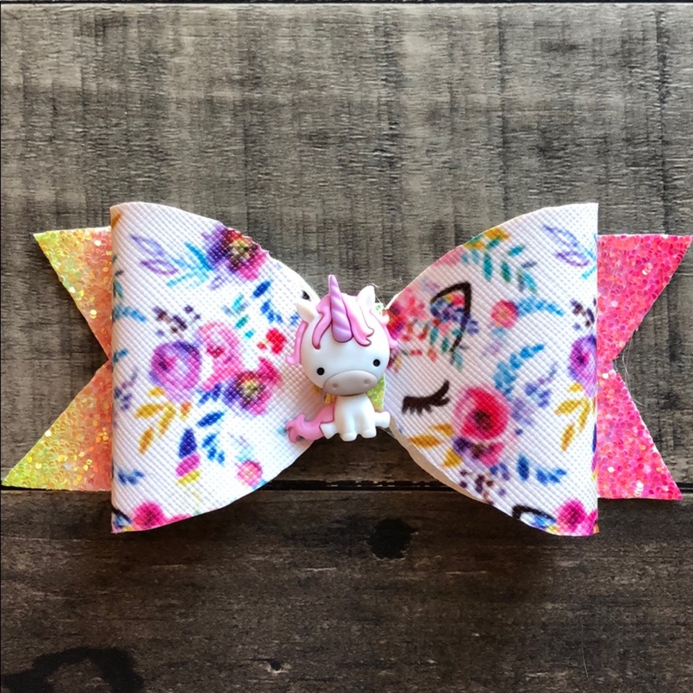 Unicorn Hair Bow
